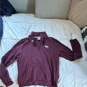 Dark purple quarter zip